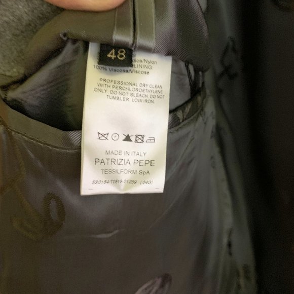 NWT luxurious PATRIZIA PEPE Men's Grey Wool-Tweed COAT Size 48 EUR | 38 US | M - Picture 8 of 9